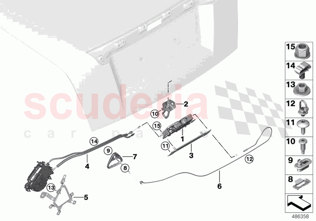 Trunk lid closing system of Rolls Royce Rolls Royce Phantom RR11(2017-2023)