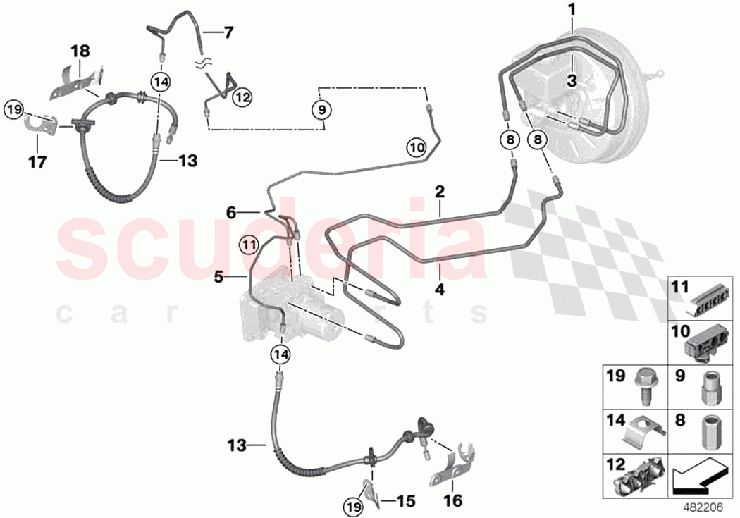 Brake pipe front of Rolls Royce Rolls Royce Phantom RR11(2017-2023)