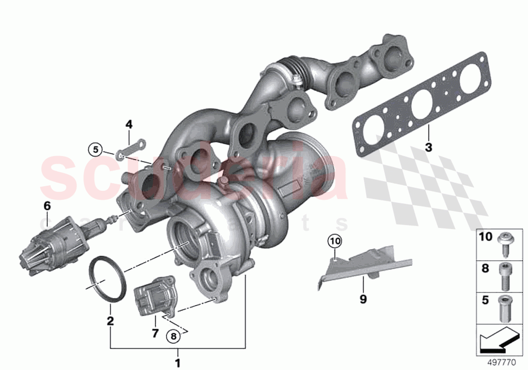Exhaust turbocharger of Rolls Royce Rolls Royce Phantom RR11(2017-2023)