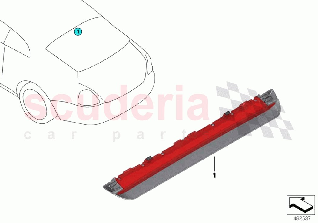 Third stoplamp of Rolls Royce Rolls Royce Phantom RR11(2017-2023)