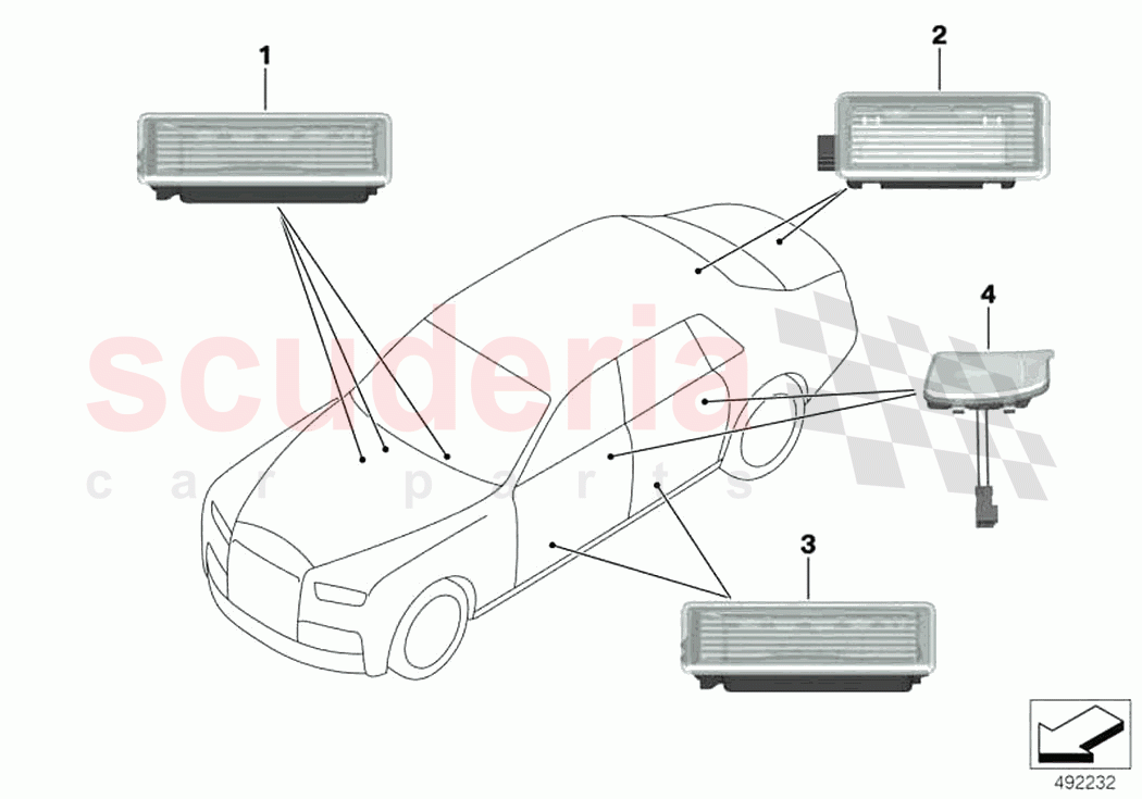 Various interior lights of Rolls Royce Rolls Royce Phantom RR11(2017-2023)