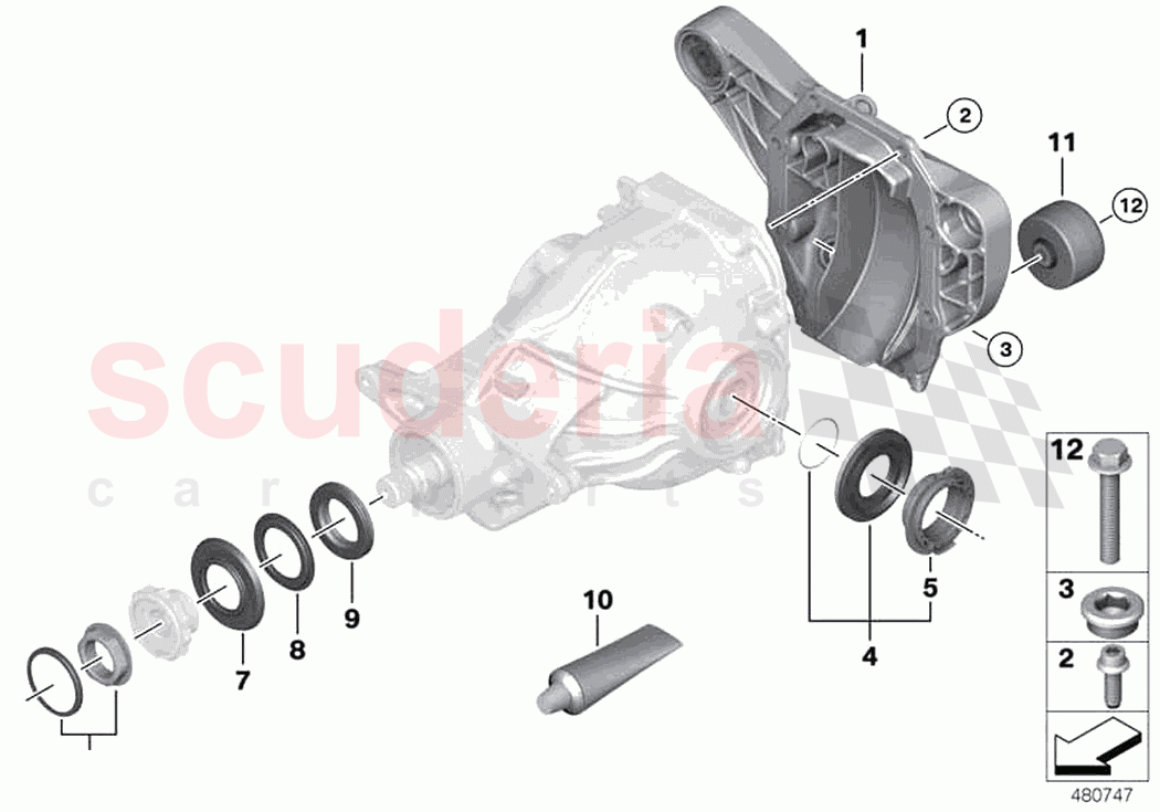 Rear axle drive parts of Rolls Royce Rolls Royce Phantom RR11(2017-2023)