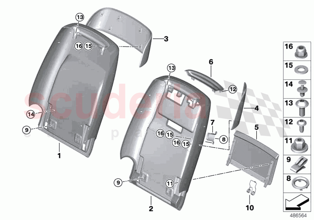 Seat front rear panel I of Rolls Royce Rolls Royce Phantom RR11(2017-2023)