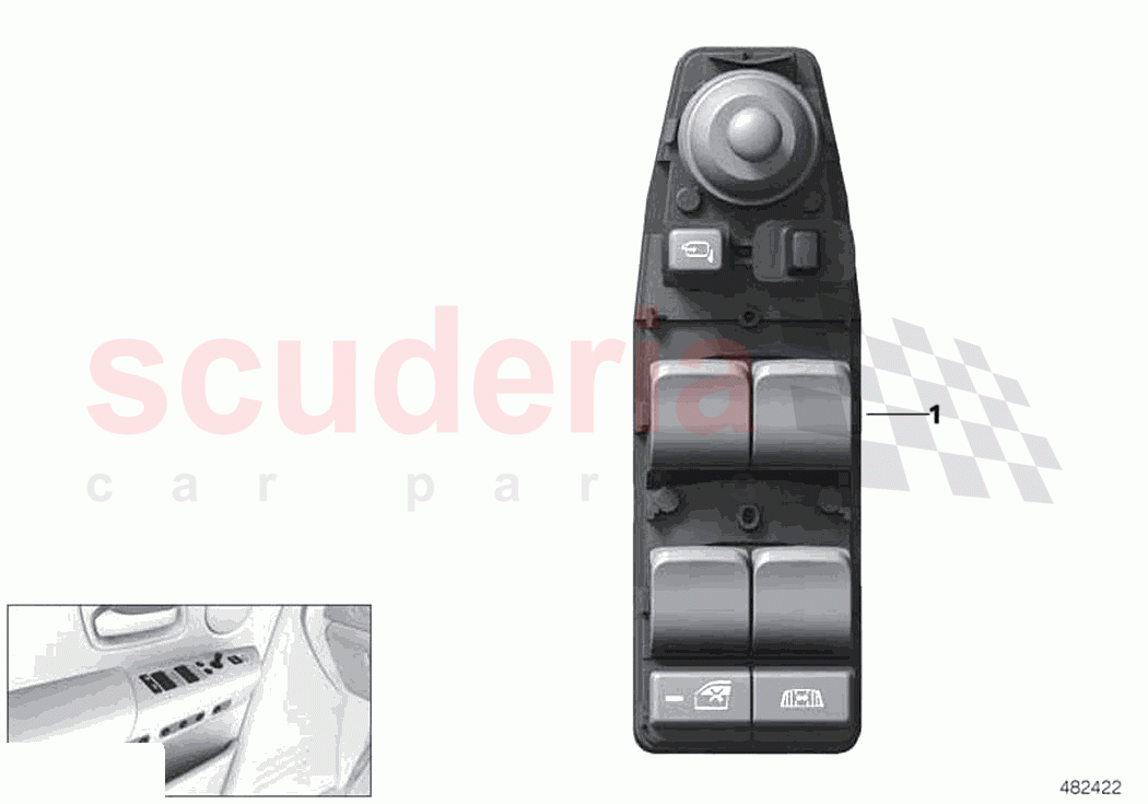 Oper unit switch cluster door front of Rolls Royce Rolls Royce Phantom RR11(2017-2023)