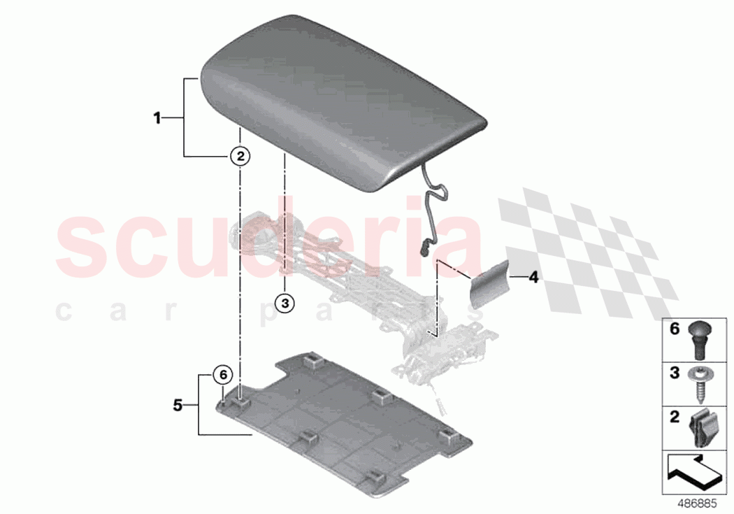 Armrest centre console of Rolls Royce Rolls Royce Phantom RR11(2017-2023)