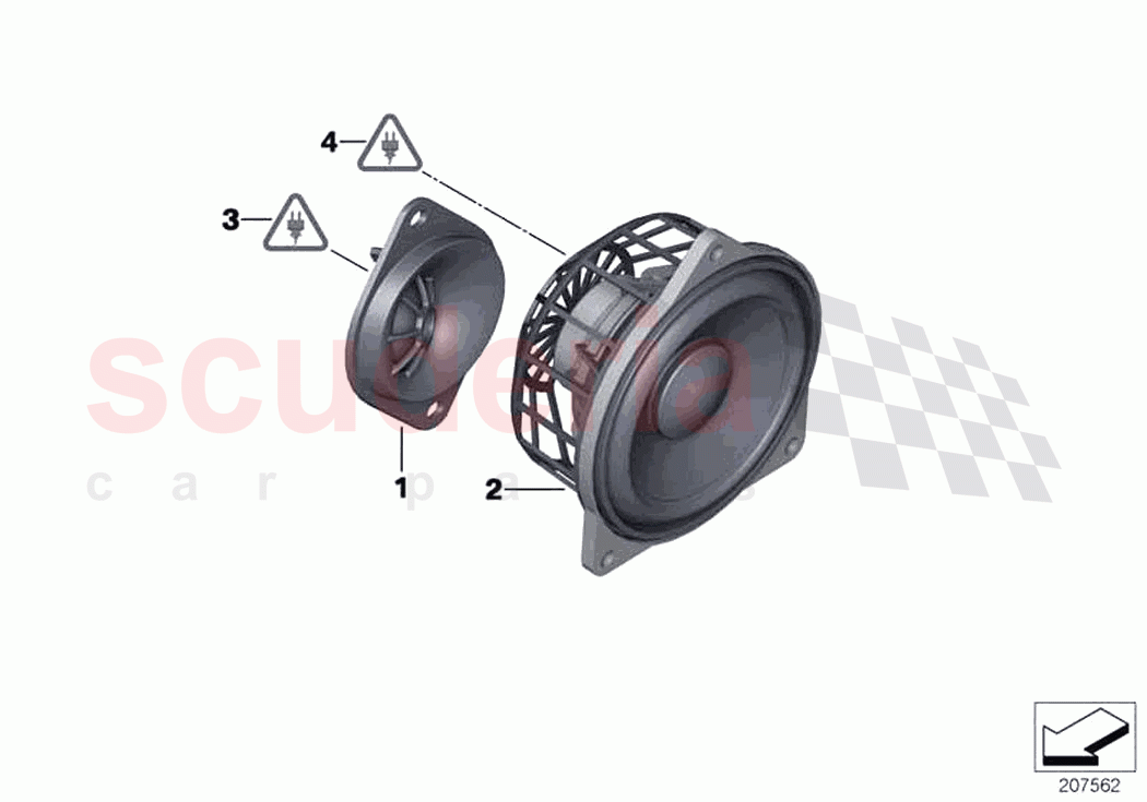 Single parts Top HiFi system rear of Rolls Royce Rolls Royce Wraith RR5(2017-2023)