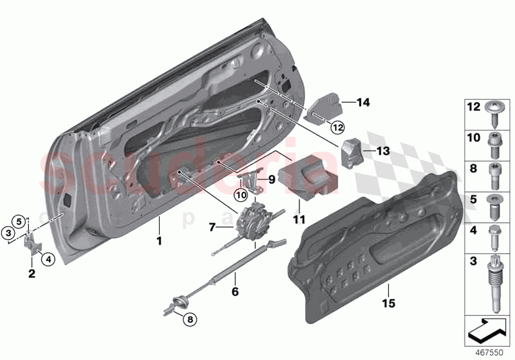 Front door hinge door brake of Rolls Royce Rolls Royce Wraith RR5(2017-2023)