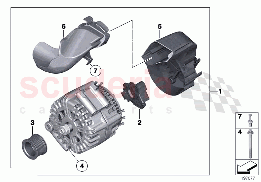 Alternator of Rolls Royce Rolls Royce Wraith RR5(2017-2023)