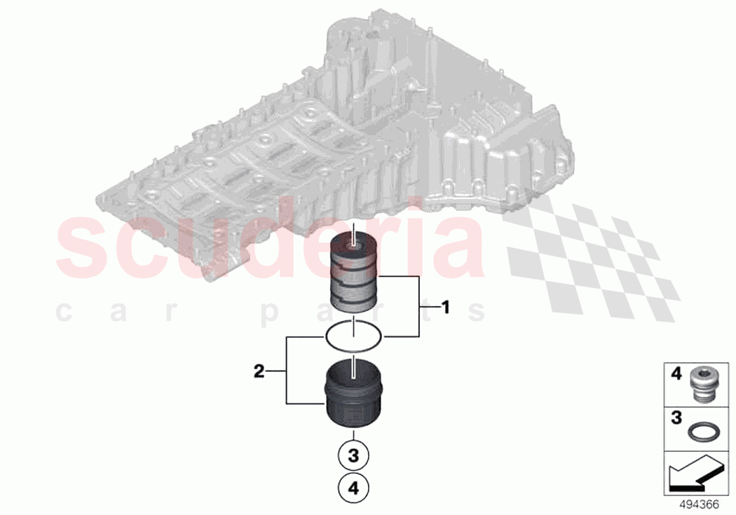 Lubrication system Oil filter of Rolls Royce Rolls Royce Wraith RR5(2017-2023)