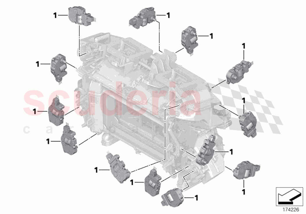 Actuator for automatic air condition of Rolls Royce Rolls Royce Wraith RR5(2017-2023)