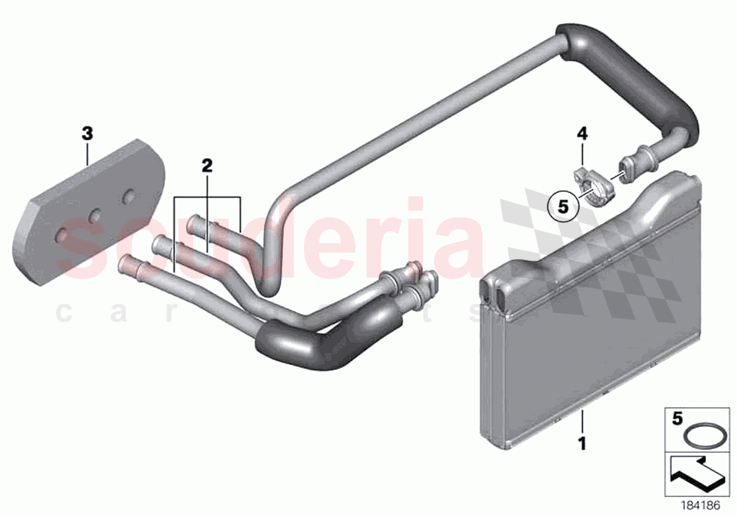 Heater radiator of Rolls Royce Rolls Royce Wraith RR5(2017-2023)