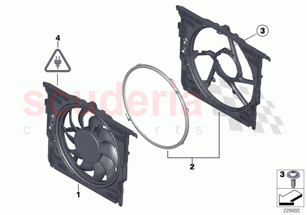 Fan shroud fan of Rolls Royce Rolls Royce Wraith RR5(2017-2023)