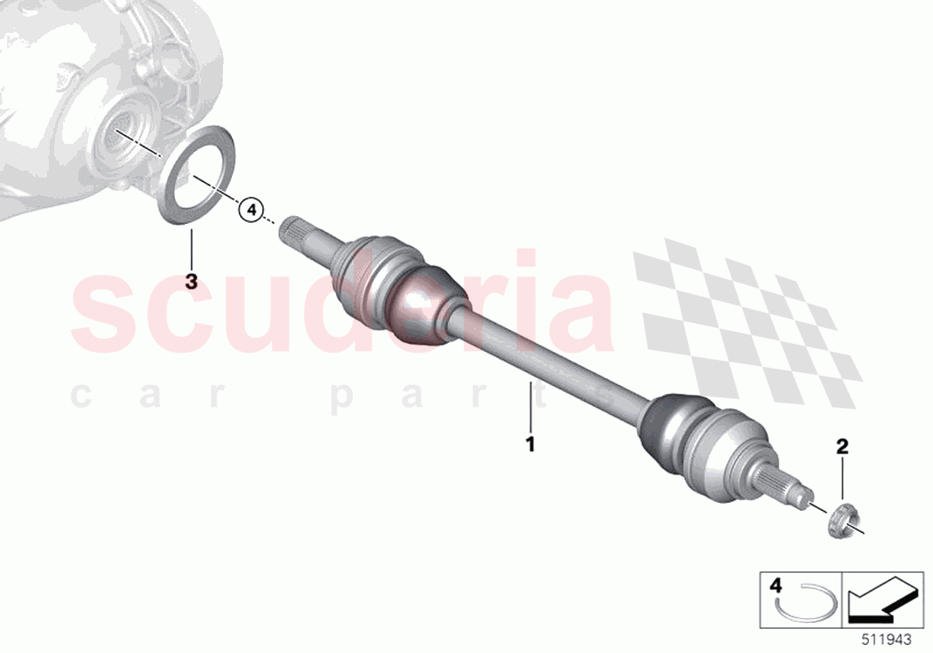 Output shaft of Rolls Royce Rolls Royce Wraith RR5(2017-2023)