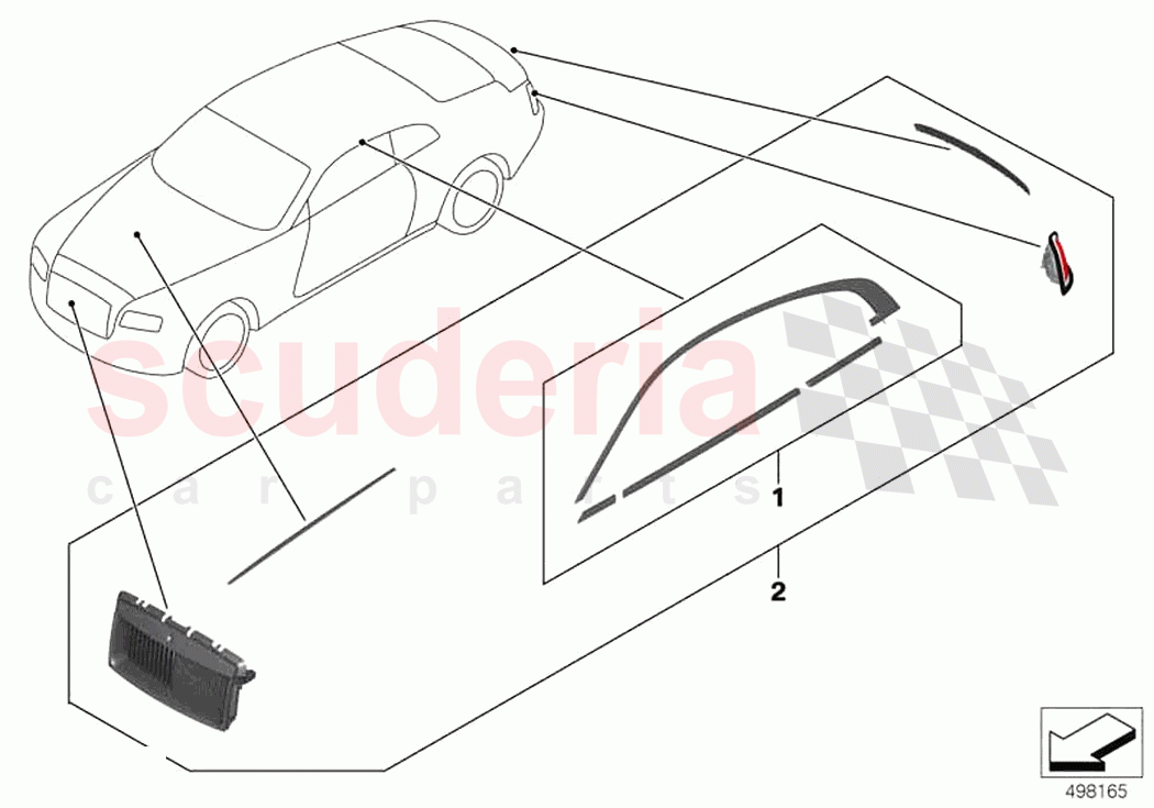 Retrofit black pack of Rolls Royce Rolls Royce Wraith RR5(2017-2023)