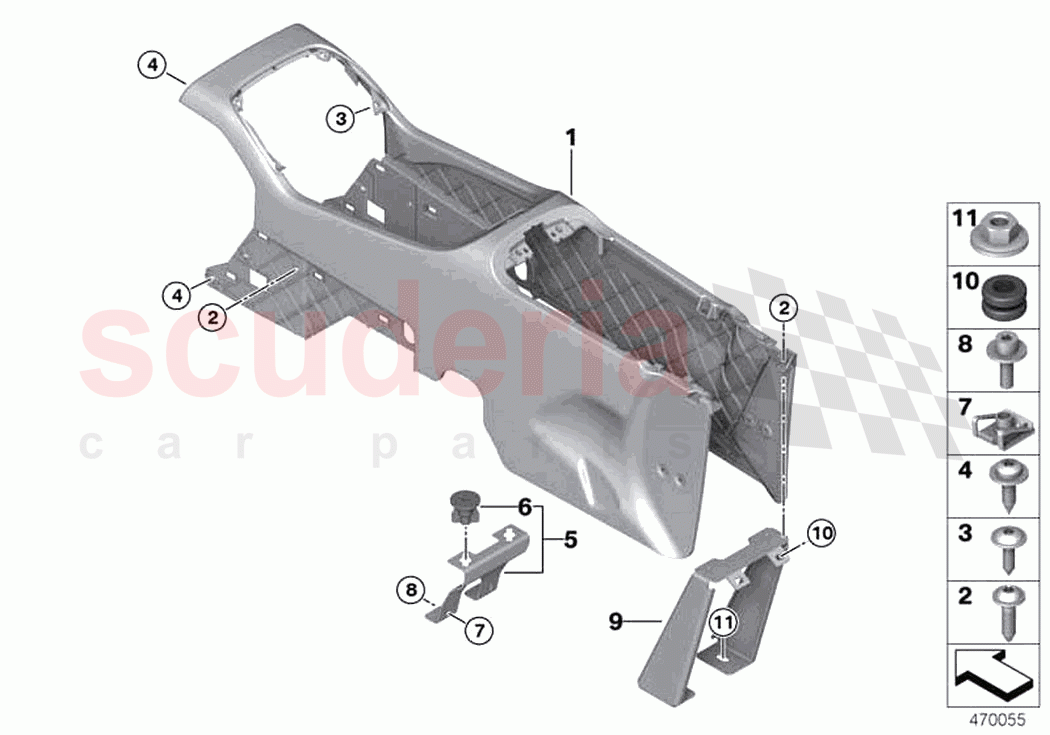 Centre console rear cabin of Rolls Royce Rolls Royce Wraith RR5(2017-2023)