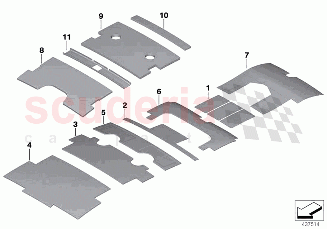 Sound insulation roof of Rolls Royce Rolls Royce Wraith RR5(2017-2023)
