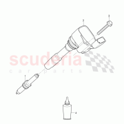 ignition coil with, spark plug connector, for service, installation use: for 