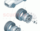 Genuine accessories Aluminium rim with winter tyre For attachment to: