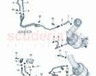 Control line with pressure difference sender Bracket for diff. pressure sensor