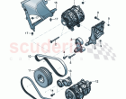 Alternator connecting and mounting parts for alternator Poly-V-belt tensioning lev&hellip;