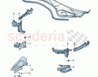 Cover for plenum chamber cover for engine compartment