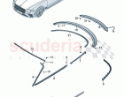 Trim for door window frame trim strip for fender and door