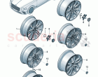 Aluminium rim Hub cap