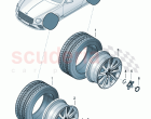 Genuine accessories Aluminium rim with winter tyre For attachment to: