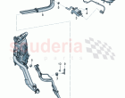 Fuel line for vehicles with coolant additional heater
