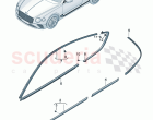 Trim for door window frame trim strip for fender and door