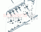 Fuel rail Injection valve Fuel hose