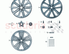 Aluminium rim Hub cap F 3S-K-071 416>> F ZG-K-071 416>>