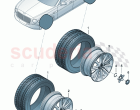 Genuine accessories Aluminium rim with winter tyre For attachment to: