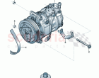 A/C compressor Attachment parts for A/C compressor Compressor oil