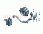 High voltage wiring set for traction motor