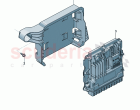 Control unit for petrol engine Retainer for control unit