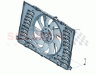 Radiator fan with fan ring