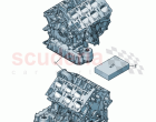 short engine with crankshaft, pistons, oil pump and oil sump
