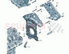 Cover for timing chain Sealing flange