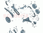 timing chain slide rail chain tensioner drive for oil pump