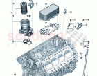 oil filter with flange Oil cooler tube for oil dipstick