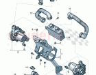 Secondary air pump Connecting pipe Secondary air filter element Engine bay