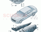 sound absorbers Underbody damping for engine compartment