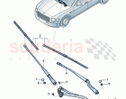 Wiper motor Wiper arm with wiper blade