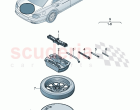 Vehicle tools for temporary spare wheel