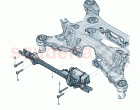 Steering gear For rear axle