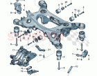 sub-frame with rubber mounting