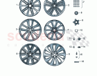 Aluminium rim Hub cap
