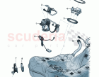 Fuel delivery module with fuel filter Control unit for fuel pump