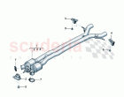 Exhaust pipe with front silencer